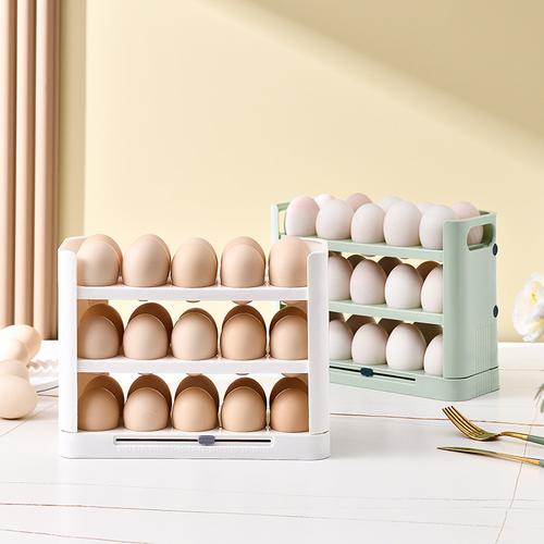 鸡蛋收纳盒冰箱侧门专用窄多层翻转鸡蛋盒保鲜食品级